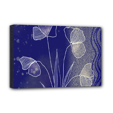 Flower Nature Abstract Art Deluxe Canvas 18  X 12  (stretched) by Maspions