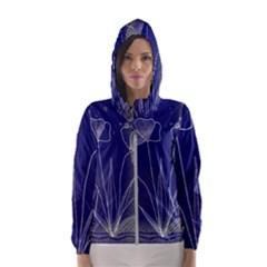 Flower Nature Abstract Art Women s Hooded Windbreaker