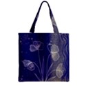 Flower Nature Abstract Art Zipper Grocery Tote Bag View1