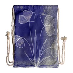 Flower Nature Abstract Art Drawstring Bag (large)