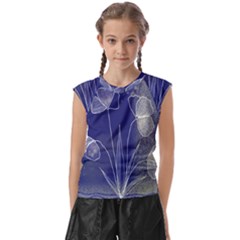 Flower Nature Abstract Art Kids  Raglan Cap Sleeve T-shirt