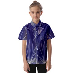 Flower Nature Abstract Art Kids  Short Sleeve Shirt