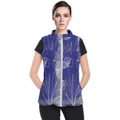 Flower Nature Abstract Art Women s Puffer Vest