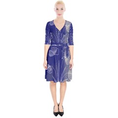 Flower Nature Abstract Art Wrap Up Cocktail Dress