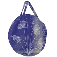 Flower Nature Abstract Art Giant Round Zipper Tote