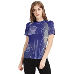 Flower Nature Abstract Art Women s Short Sleeve Rash Guard