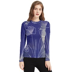 Flower Nature Abstract Art Women s Long Sleeve Rash Guard