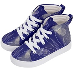 Flower Nature Abstract Art Kids  Hi-top Skate Sneakers by Maspions