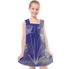 Flower Nature Abstract Art Kids  Cross Back Dress