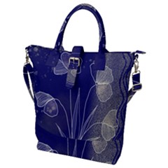 Flower Nature Abstract Art Buckle Top Tote Bag