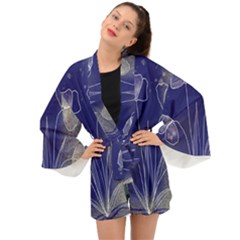 Flower Nature Abstract Art Long Sleeve Kimono