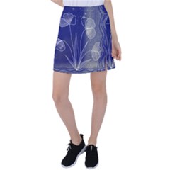 Flower Nature Abstract Art Tennis Skirt