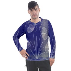 Flower Nature Abstract Art Men s Pique Long Sleeve T-shirt