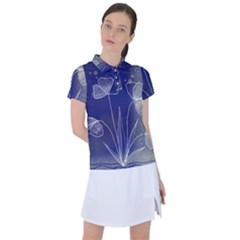 Flower Nature Abstract Art Women s Polo T-shirt