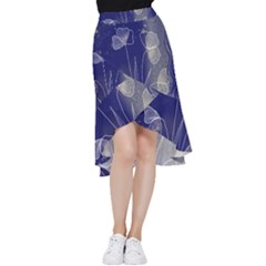 Flower Nature Abstract Art Frill Hi Low Chiffon Skirt