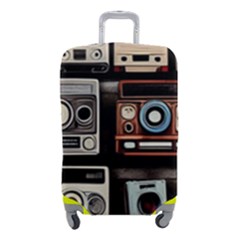 Retro Cameras Old Vintage Antique Technology Wallpaper Retrospective Luggage Cover (small) by Grandong