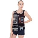 Retro Cameras Old Vintage Antique Technology Wallpaper Retrospective Bubble Hem Chiffon Tank Top View1