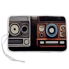 Retro Cameras Old Vintage Antique Technology Wallpaper Retrospective Pen Storage Case (m) by Grandong