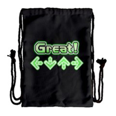 Ddr Black Flag Drawstring Bag (large)