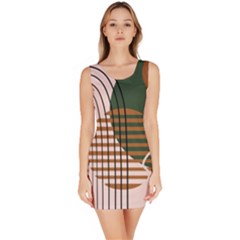 Line Forms Art Drawing Background Bodycon Dress