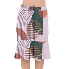 Line Forms Art Drawing Background Short Mermaid Skirt