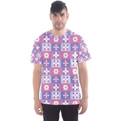 Flower Art Pattern Geometric Men s Sport Mesh T-shirt