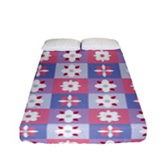 Flower Art Pattern Geometric Fitted Sheet (full/ Double Size)