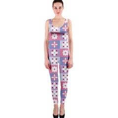 Flower Art Pattern Geometric One Piece Catsuit