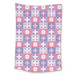 Flower Art Pattern Geometric Large Tapestry