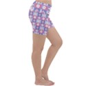 Flower Art Pattern Geometric Lightweight Velour Yoga Shorts View3