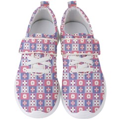 Flower Art Pattern Geometric Men s Velcro Strap Shoes