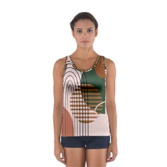 Line Forms Art Drawing Background Sport Tank Top 