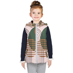 Line Forms Art Drawing Background Kids  Hooded Puffer Vest