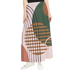 Line Forms Art Drawing Background Maxi Chiffon Skirt