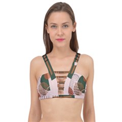 Line Forms Art Drawing Background Cage Up Bikini Top