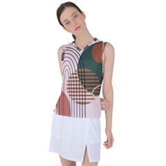 Line Forms Art Drawing Background Women s Sleeveless Sports Top