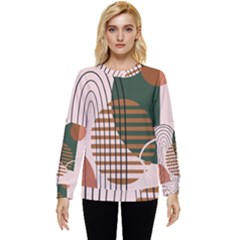 Line Forms Art Drawing Background Hidden Pocket Sweatshirt