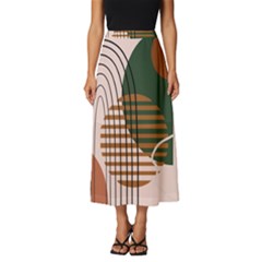 Line Forms Art Drawing Background Classic Midi Chiffon Skirt