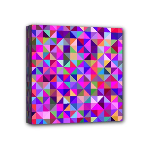 Floor Colorful Triangle Mini Canvas 4  X 4  (stretched)