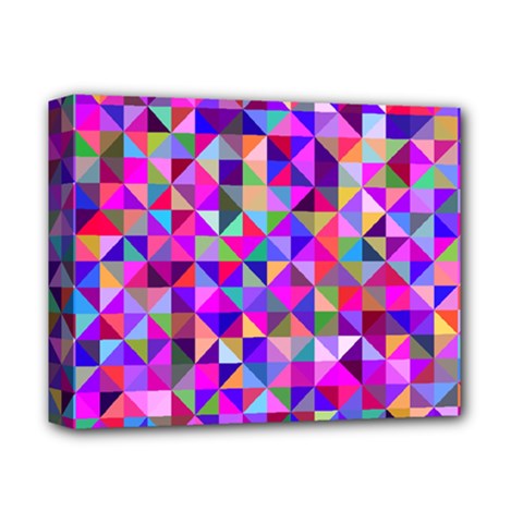 Floor Colorful Triangle Deluxe Canvas 14  X 11  (stretched)