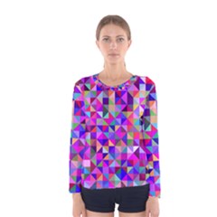 Floor Colorful Triangle Women s Long Sleeve T-shirt