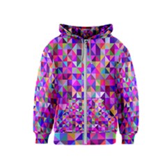 Floor Colorful Triangle Kids  Zipper Hoodie