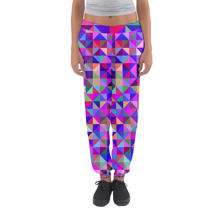 Floor Colorful Triangle Women s Jogger Sweatpants