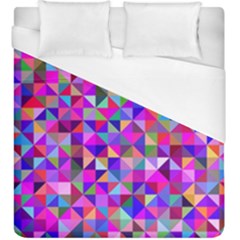 Floor Colorful Triangle Duvet Cover (king Size)