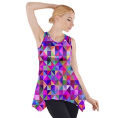 Floor Colorful Triangle Side Drop Tank Tunic