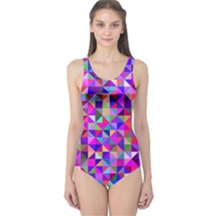 Floor Colorful Triangle One Piece Swimsuit