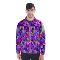 Floor Colorful Triangle Men s Windbreaker