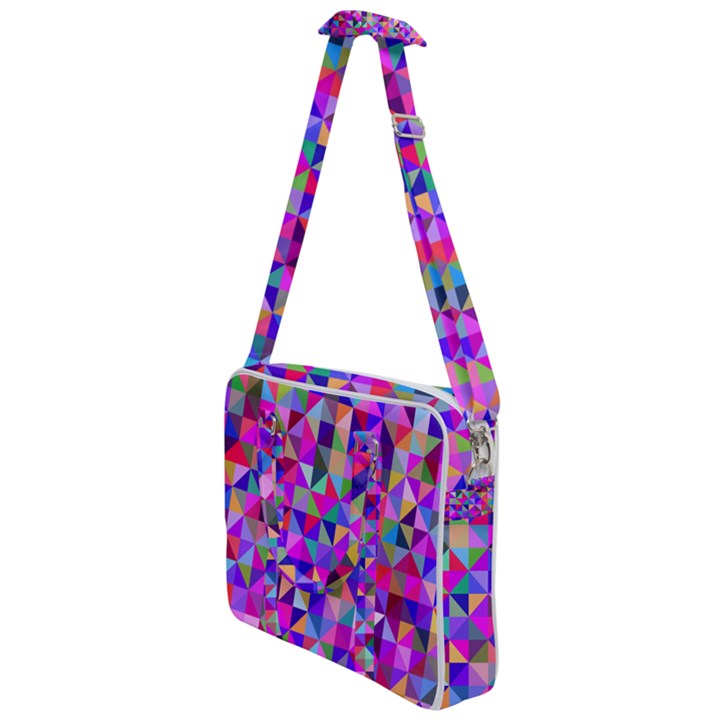 Floor Colorful Triangle Cross Body Office Bag