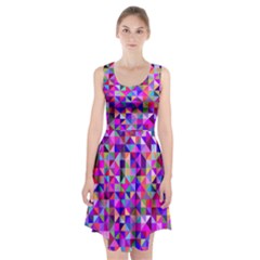 Floor Colorful Triangle Racerback Midi Dress by Maspions