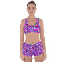 Floor Colorful Triangle Racerback Boyleg Bikini Set by Maspions